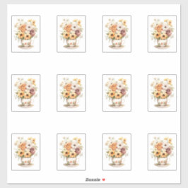 2 Cup der Blume Aufkleber