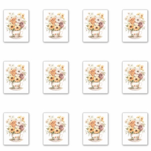 2 Cup der Blume Aufkleber (Vorderseite)