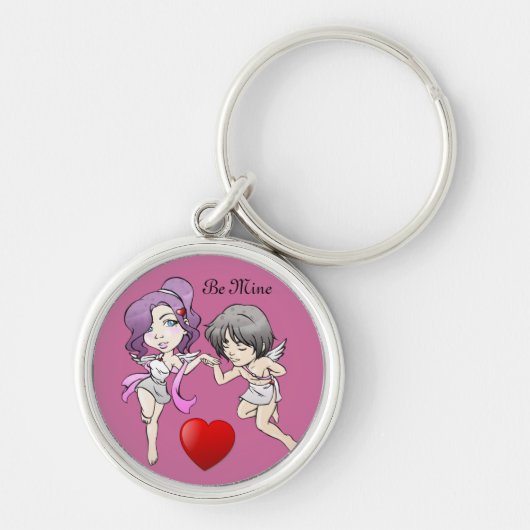 2 Cupids Valentine Schlüsselanhänger (Vorne)