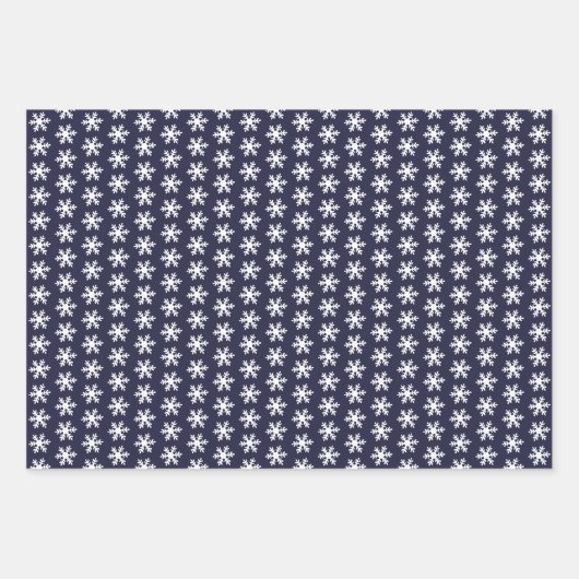 2 Custom Fotos Snowflake Merry Jolly Weihnachten Geschenkpapier Set (Vorderseite 3)