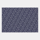 2 Custom Fotos Snowflake Merry Jolly Weihnachten Geschenkpapier Set (Vorderseite 2)