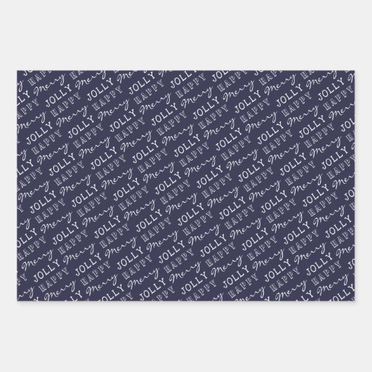 2 Custom Fotos Snowflake Merry Jolly Weihnachten Geschenkpapier Set (Vorderseite 2)