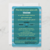 2 Cute 2 Handle Rounded Corner Birthday Invitation Einladung (Rückseite)