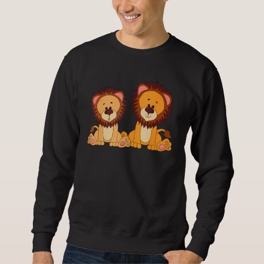 2 Cute lion brothers Sweatshirt (Vorderseite)