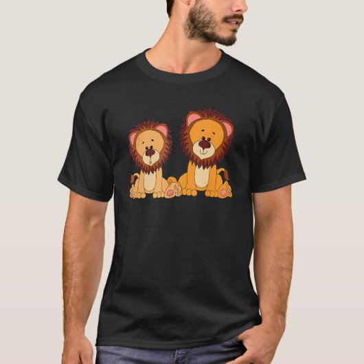 2 Cute lion brothers T-Shirt (Vorderseite)
