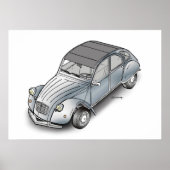 2 CV Citroen Poster (Vorne)