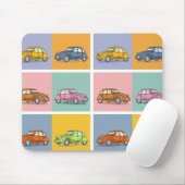 2 CV Deux Chevaux farbenfrohe 6 Quadrate Illustrat Mousepad (Mit Mouse)