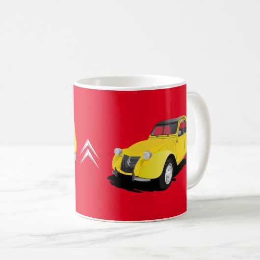 2 CV Gelb - Tasse (VorderseiteRechts)
