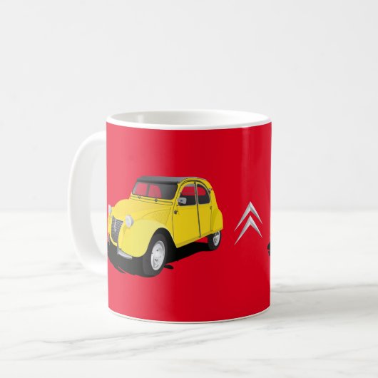 2 CV Gelb - Tasse (Vorderseite Links)