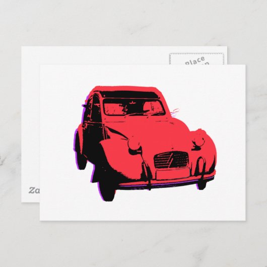 2 cv postkarte (Vorne/Hinten)