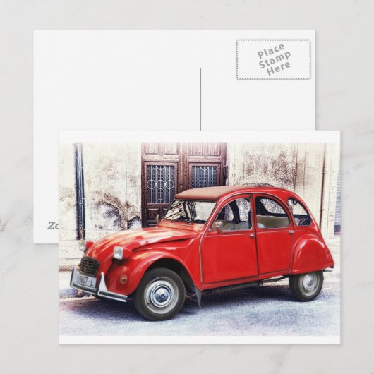 2 CV POSTKARTE (Vorne/Hinten)