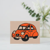 2 Cv Vintages französisches Auto Postkarte (Stehend Vorderseite)