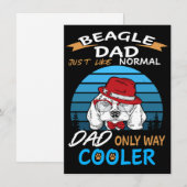 2 Dad Beagle Dad Cooler Einladung (Vorne/Hinten)