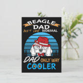 2 Dad Beagle Dad Kühler Einladung (Stehend Vorderseite)