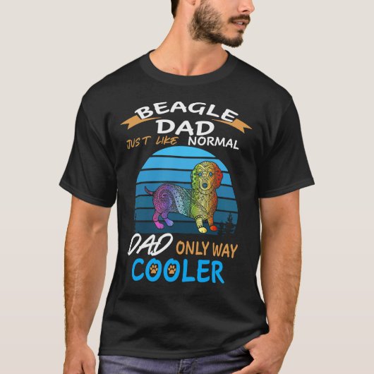 2 Dad - Beagle Dad Kühler T-Shirt (Vorderseite)