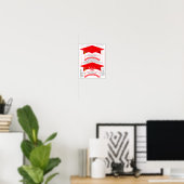 2 Das rote Papier der Graduierungsoberstufe hat de Poster (Heimbüro)