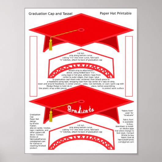 2 Das rote Papier der Graduierungsoberstufe hat de Poster (Vorne)