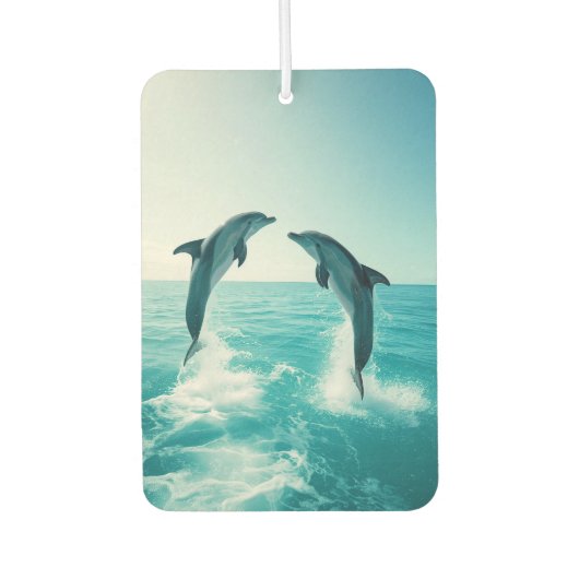 2 Delphine Liebe Ozean Dolphin Lover Autolufterfrischer (Vorderseite)