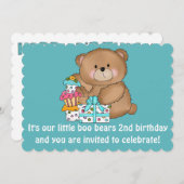 2. der Geburtstags-Party Einladung wenigen (Vorne/Hinten)