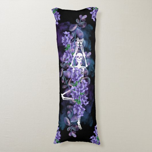 2 Designs: Lilac-Feld mit Skelett Seitenschläferkissen (Vorderseite Vertikal)