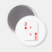 2 Diamanten Spielkarte Magnet (Vorderseite/Rückseite)