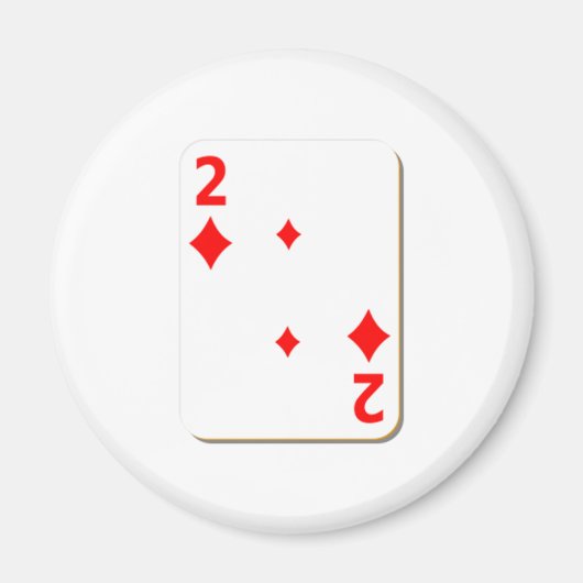 2 Diamanten Spielkarte Magnet (Vorne)