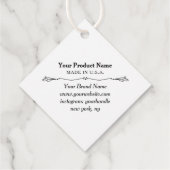 2" Diamond Shape Hang Tags mit String-Logo Geschenkanhänger (Rückseite)