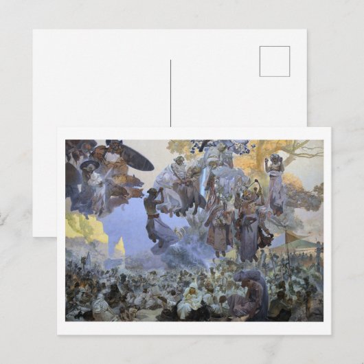 2. Die Feier von Svantovit, Mucha Postkarte (Vorne/Hinten)