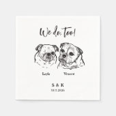2 Dogs Wedding  Serviette (Vorderseite)