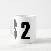 2 Dollar Kaffeetasse (Vorderseite Links)