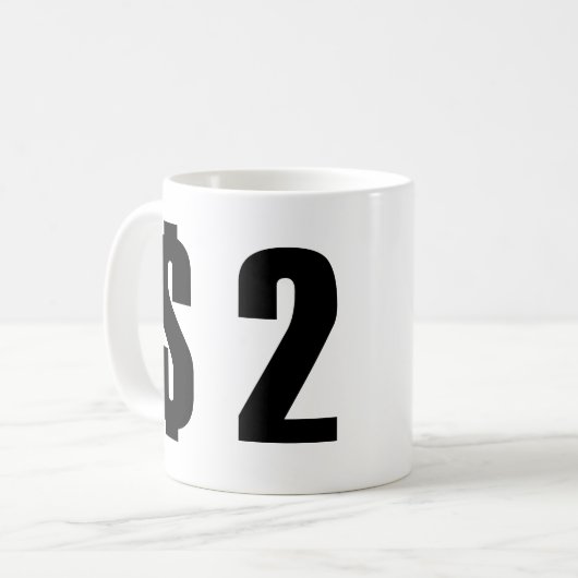2 Dollar Kaffeetasse (Vorderseite Links)