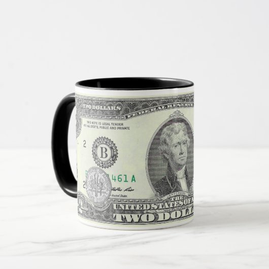 2 DOLLARSCHEIN U.A DIME-F TASSE (Vorderseite Links)