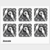 2 Doves Quadratischer Aufkleber (Blatt)