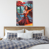 #2 Drachen-Lady Leinwanddruck (Insitu (Schlafzimmer))