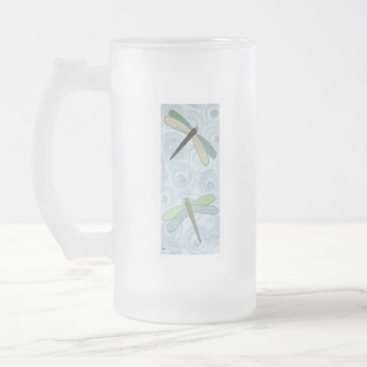 2 Dragonflies #1 Mattglas Bierglas (Links)