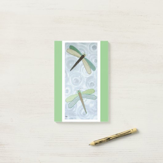 2 Dragonflies #1 Post-it Klebezettel (Auf Schreibtisch)