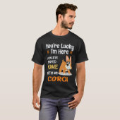 2 Du hast Glück Corgi T-Shirt (Vorne ganz)