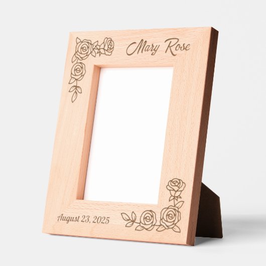 2 Ecke Rose benutzerdefinierte Text-12x18 Geätzte Rahmen (Links)