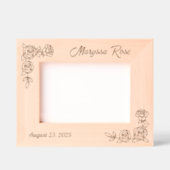 2 Ecke Rose Benutzerdefinierter Text 7x5 Geätzte Rahmen (Vorderseite)