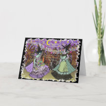 2 Edwardian Hexen in einem Spuk Wald