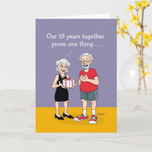 2. Ehe: 15. Jahrestag Karte (Gelbe Blume)