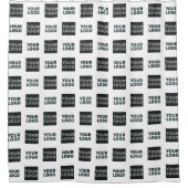 2 Einfaches mehrfaches Logo | weiß Duschvorhang (Vorderseite)