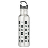 2 Einfaches mehrfaches Logo | weiß Edelstahlflasche (Rückseite)