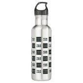 2 Einfaches mehrfaches Logo | weiß Edelstahlflasche (Vorderseite)