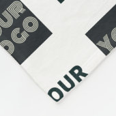 2 Einfaches mehrfaches Logo | weiß Fleecedecke (Ecke)