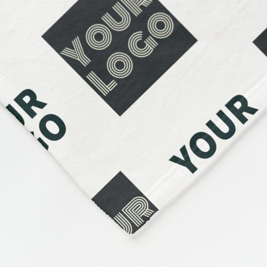 2 Einfaches mehrfaches Logo | weiß Fleecedecke (Ecke)