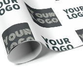 2 Einfaches mehrfaches Logo | weiß Geschenkpapier (Rolleneckpunkt)