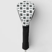 2 Einfaches mehrfaches Logo | weiß Golf Headcover (Vorderseite)