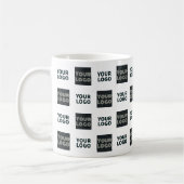 2 Einfaches mehrfaches Logo | weiß Kaffeetasse (Links)