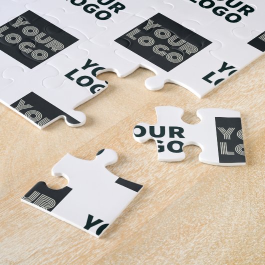 2 Einfaches mehrfaches Logo | weiß Puzzle (Seite)
